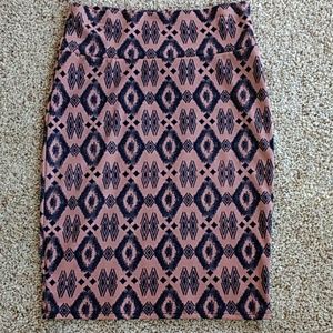 Lularoe Cassie pencil skirt Aztec print Small